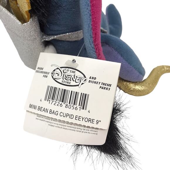 Vintage The Disney Store Mini Bean Bag Plush CUPID EEYORE 9" Stuffed Toy - Picture 5 of 7